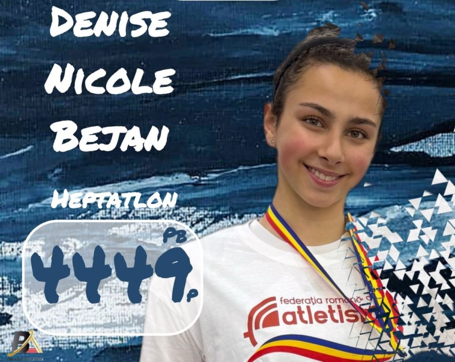 Arădeanca Denise Nicole Bejan - medalie de argint la Campionatul Balcanic de Atletism U18