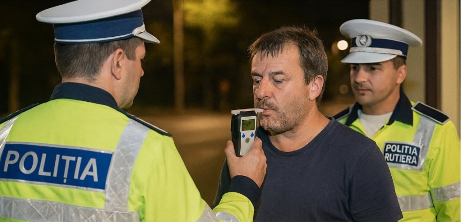 Șoferi „hidratați cu multe grade” picați la un control de rutină în trafic