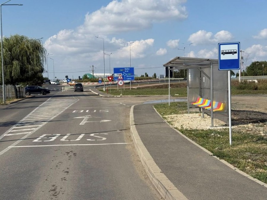 Stație nouă de autobuz în Vladimirescu și refugii amenajate în fiecare stație; când se va relua circulația tramvaielor spre Arad (FOTO)