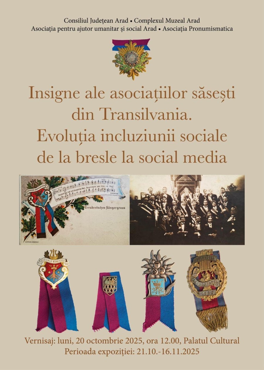 Expoziția  „INSIGNE ALE ASOCIAȚIILOR SĂSEȘTI DIN TRANSILVANIA.  EVOLUȚIA INCLUZIUNII SOCIALE DE LA BRESLE LA SOCIAL MEDIA”
