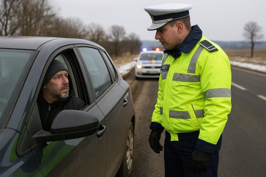 Șofer din Olari reținut la Păuliș: circula cu o mașină fantomă și permisul suspendat