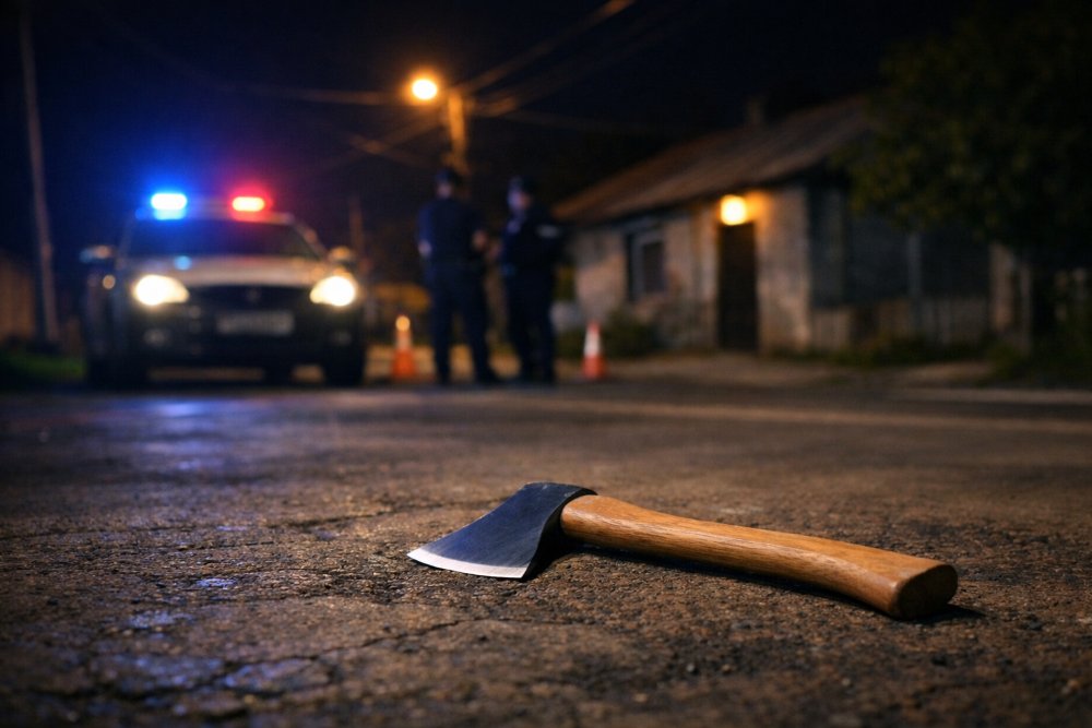Altercație cu toporul la Sântana: un bărbat de 43 de ani, în arest pentru 24 de ore