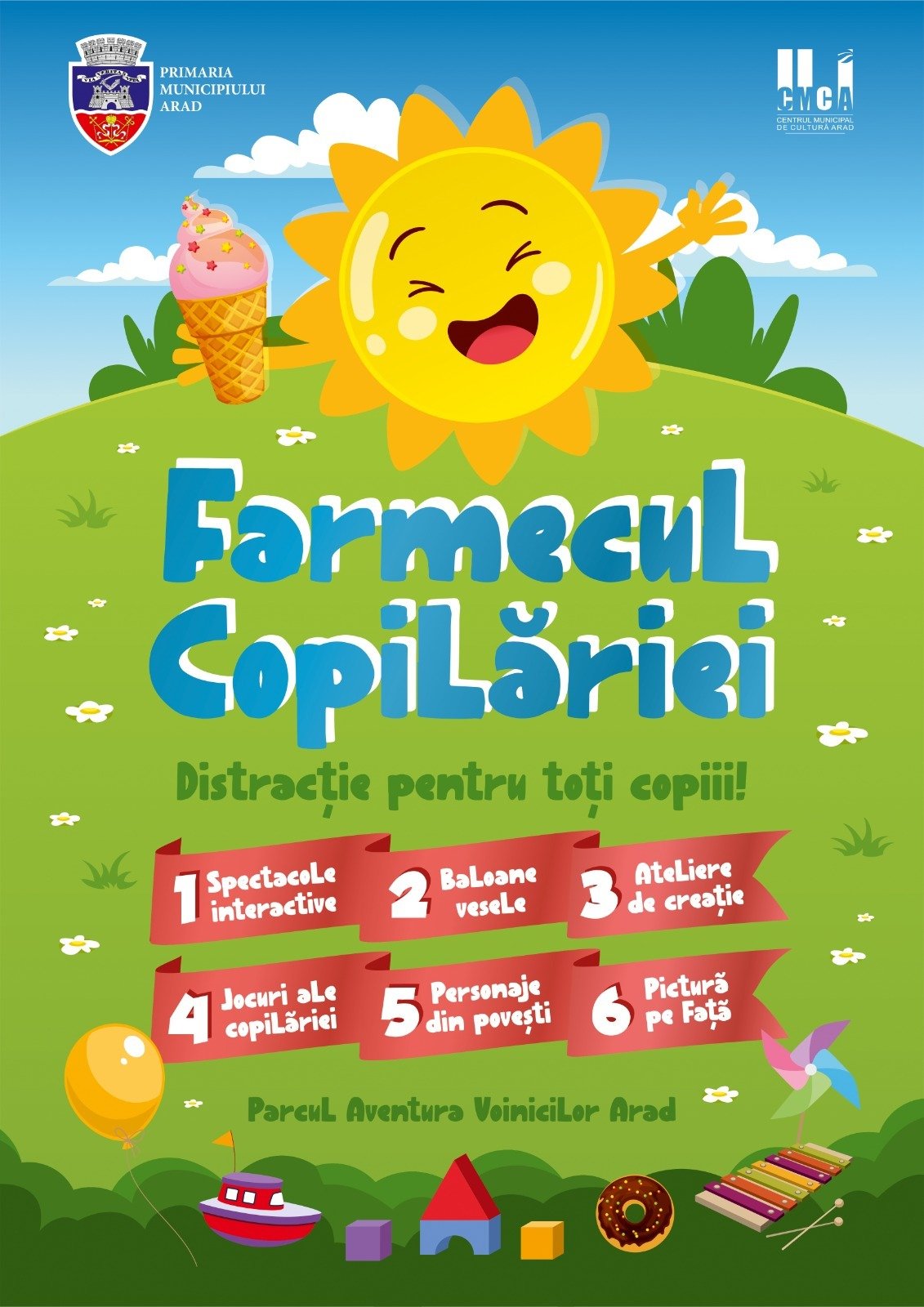 „Farmecul Copilăriei“ revine cu o nouă ediție: ateliere creative și spectacole pentru cei mici, în Parcul „Aventura Voinicilor“