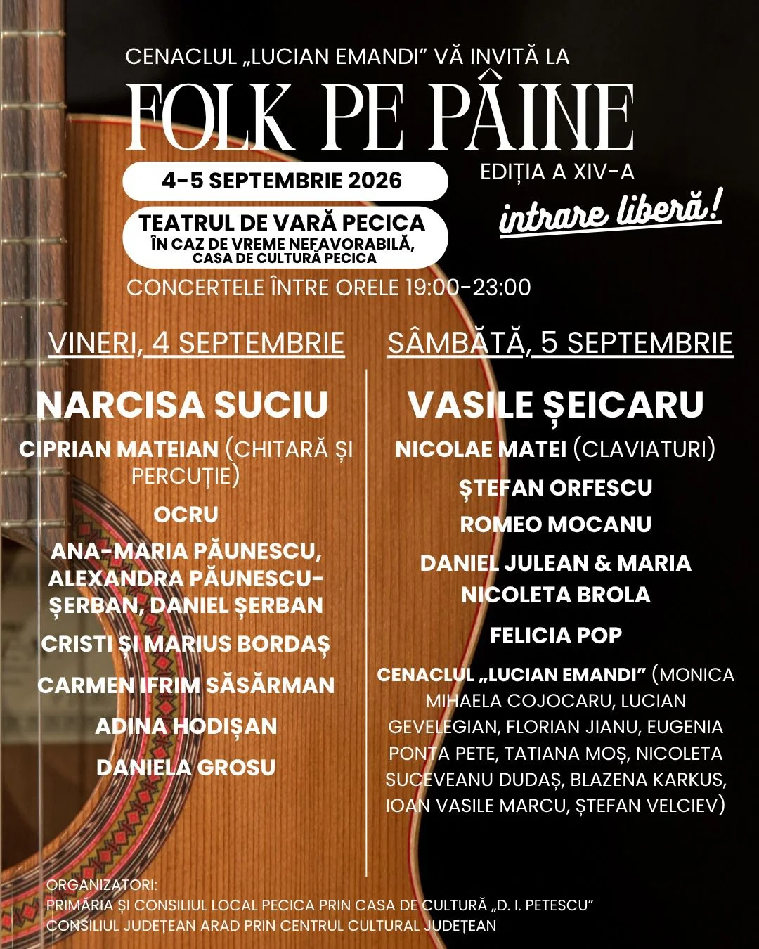 Festivalul Folk pe pâine ajunge la Pecica pe 4-5 septembrie